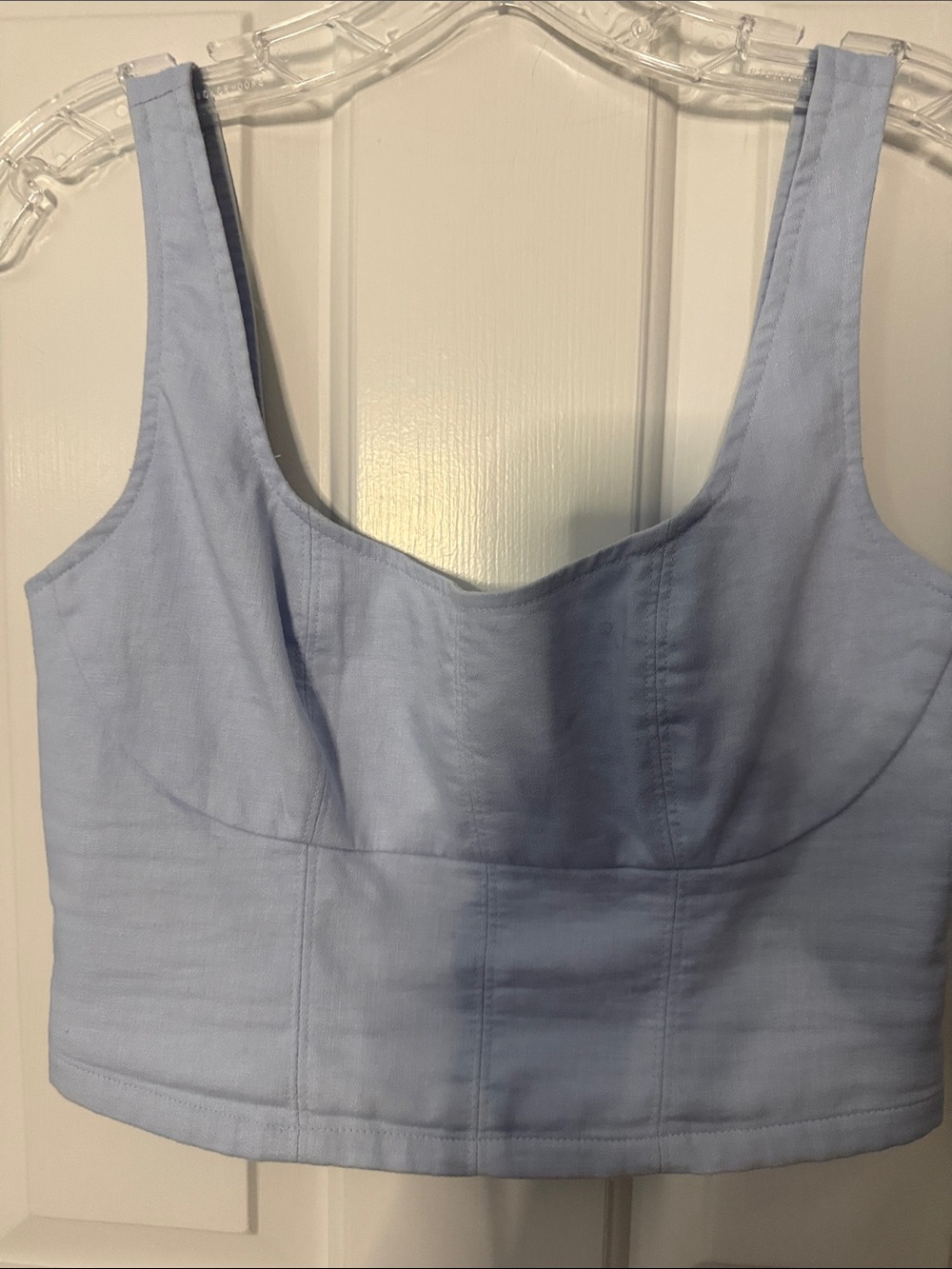 Banana Republic Light Blue Cropped Tank Top Size 0. Matching pants available!